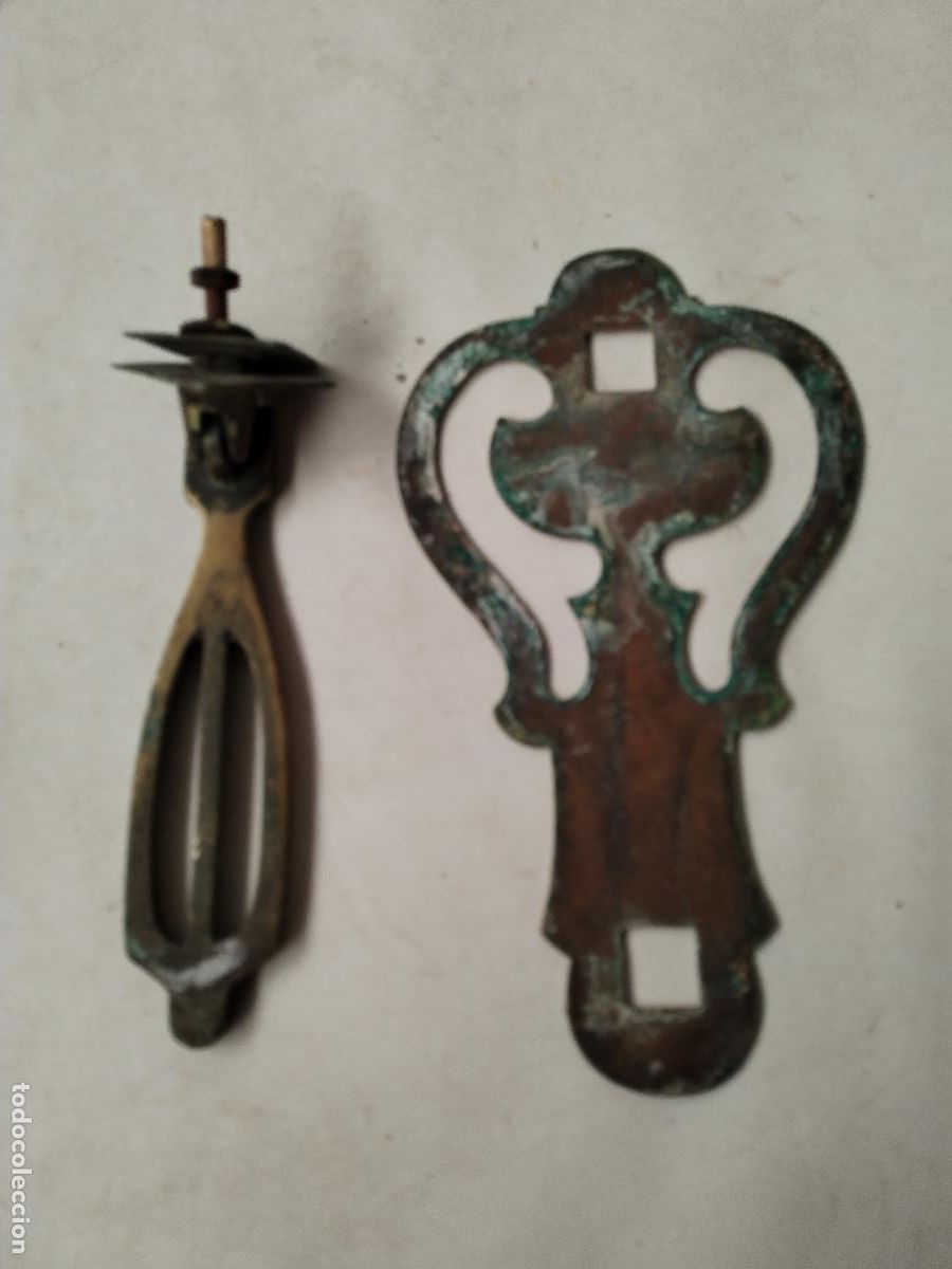 Antig&uuml;edades: llamador aldaba antiguo de bronce - c121 - Foto 6