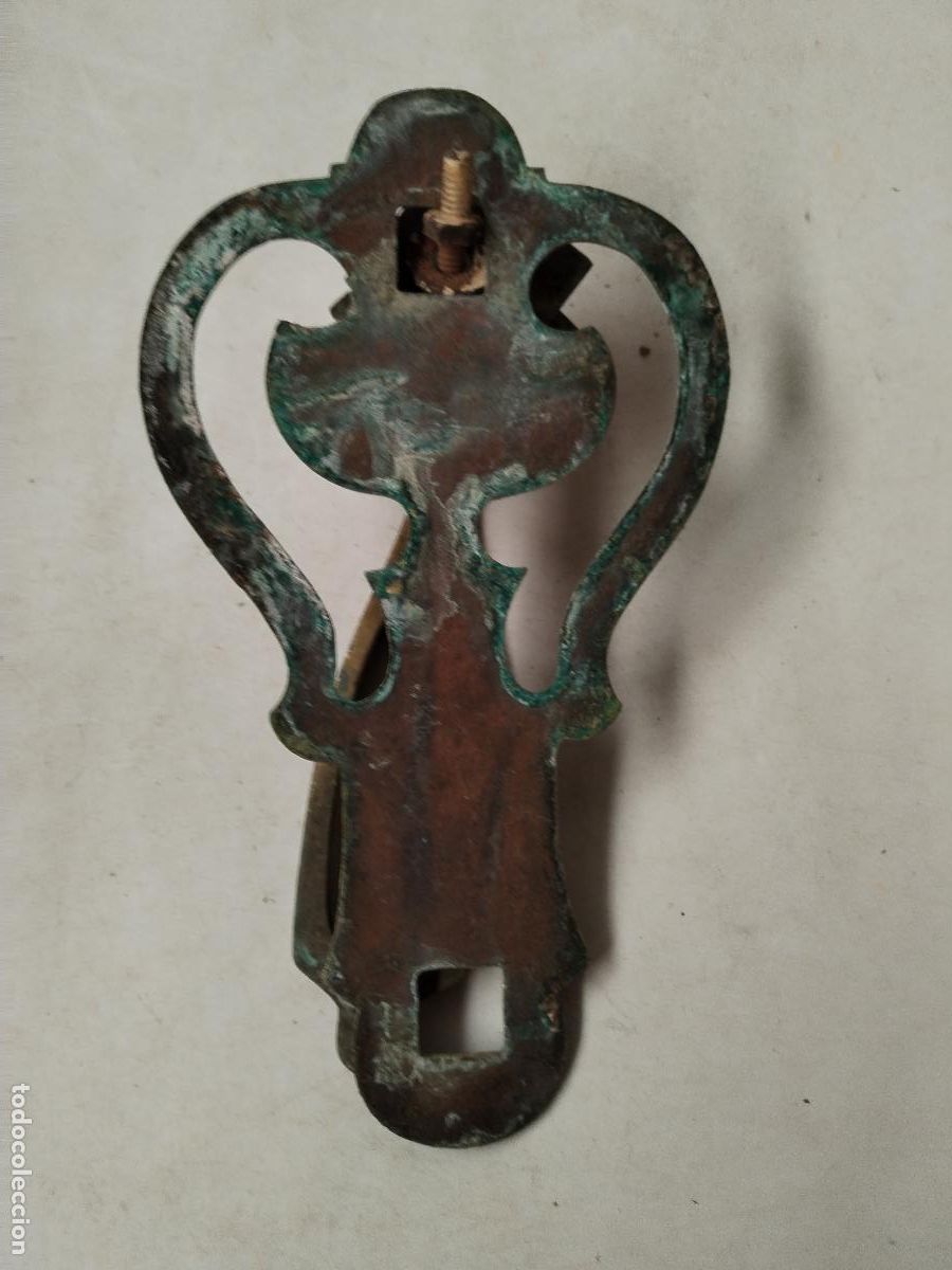 Antig&uuml;edades: llamador aldaba antiguo de bronce - c121 - Foto 7