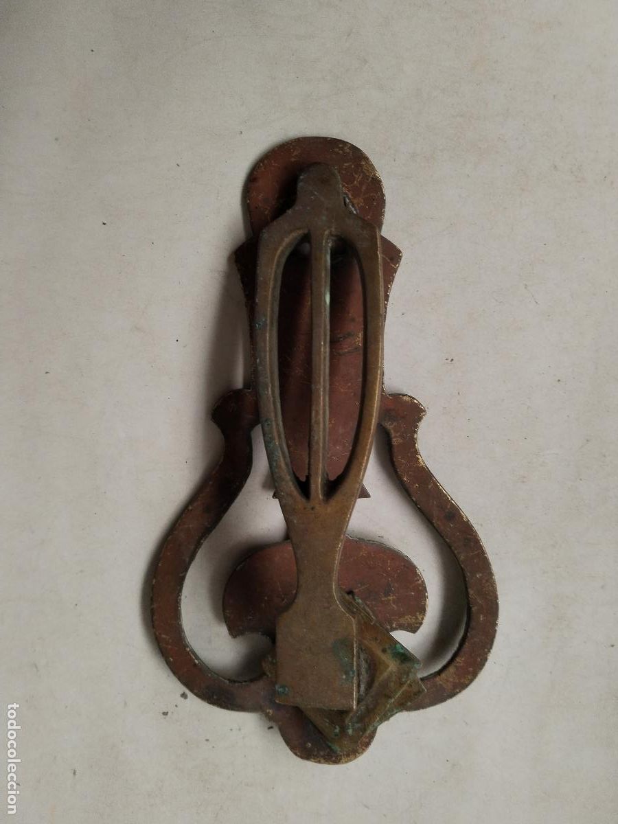 Antig&uuml;edades: llamador aldaba antiguo de bronce - c121 - Foto 1