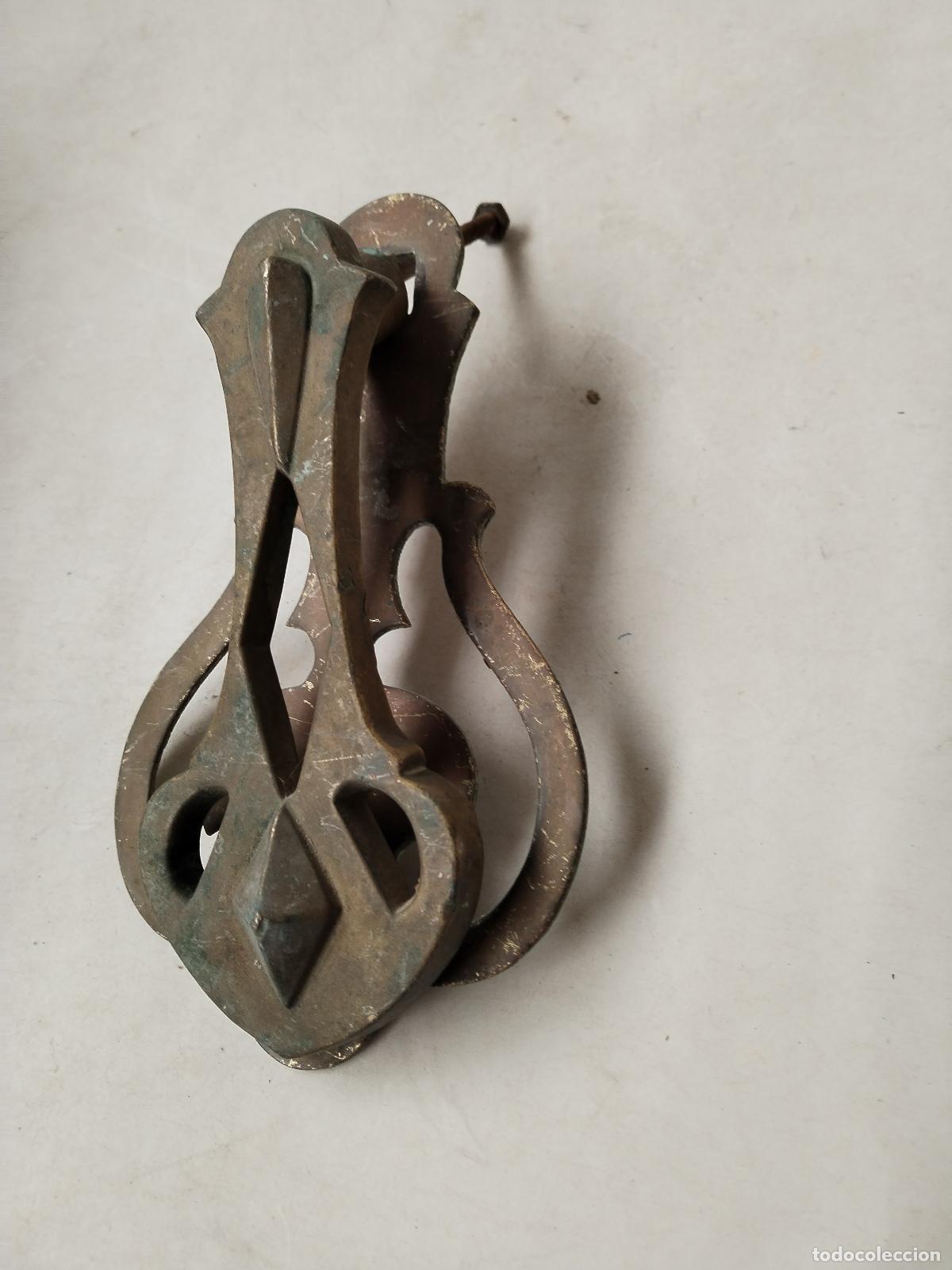 Antig&uuml;edades: llamador aldaba antiguo de bronce - c121 - Foto 3