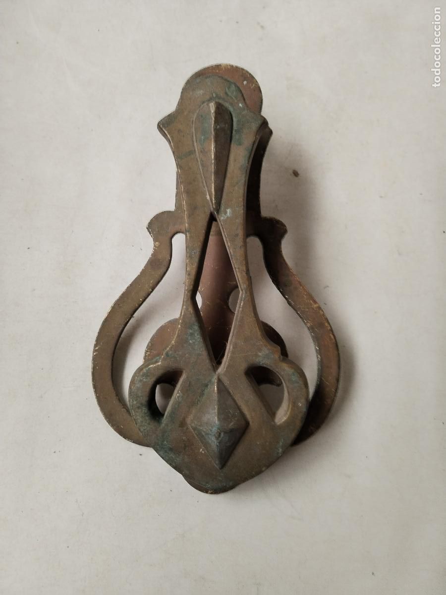 Antig&uuml;edades: llamador aldaba antiguo de bronce - c121 - Foto 5