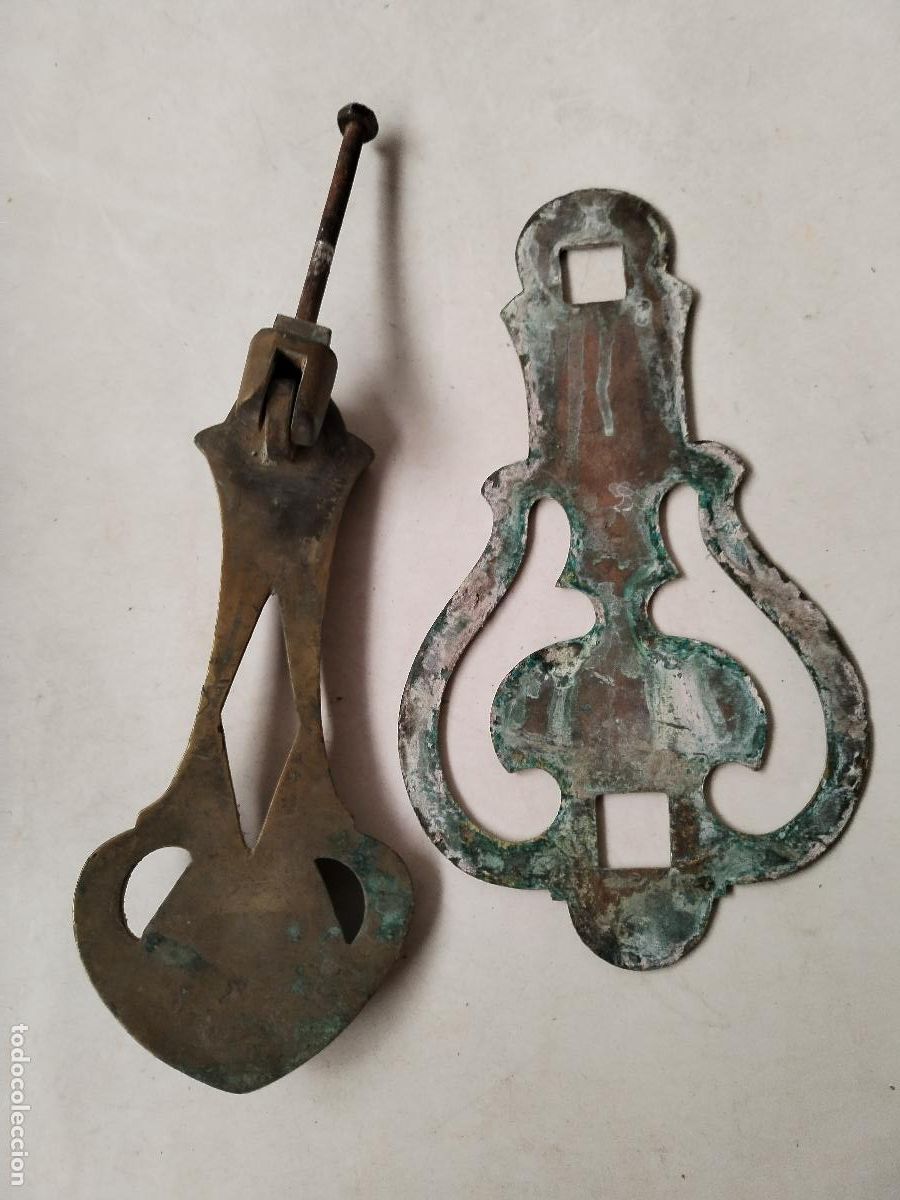 Antig&uuml;edades: llamador aldaba antiguo de bronce - c121 - Foto 6