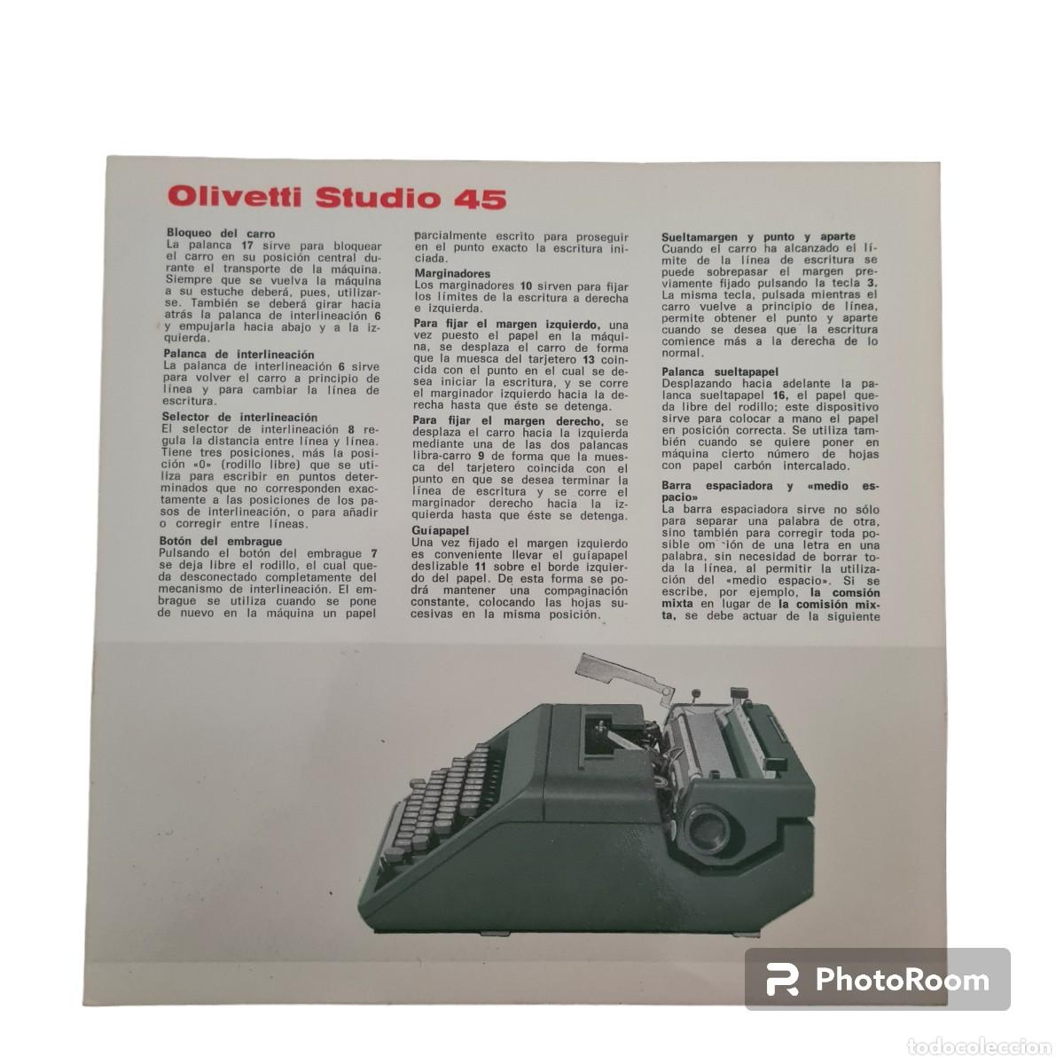 Antig&uuml;edades: M&aacute;quina de escribir STUDIO 45 - Foto 7