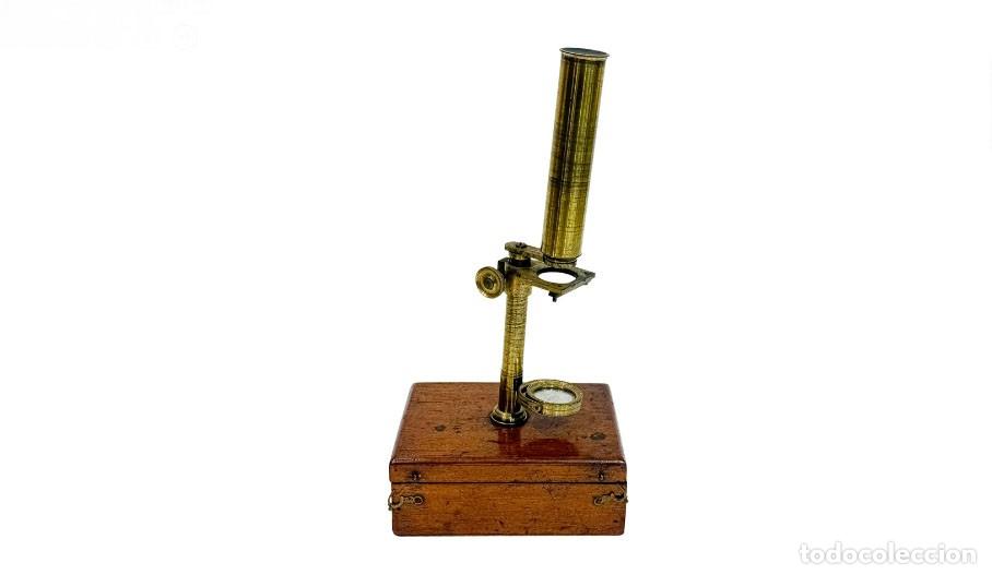 Antig&uuml;edades: Antiguo Microscopio de campa&ntilde;a- Ca.1900 - Foto 1