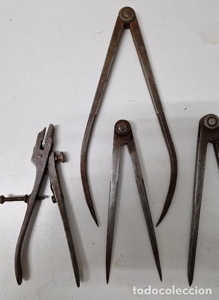 Antig&uuml;edades: COMPASES DE CARPINTERO ANTIGUOS - Foto 1