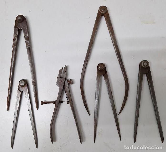 Antig&uuml;edades: COMPASES DE CARPINTERO ANTIGUOS - Foto 2
