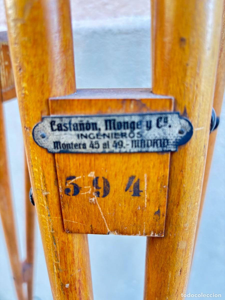 Antig&uuml;edades: TRIPODE DE MADERA PLACA DE CASTA&Ntilde;ON MONGE Y Ca - Foto 7