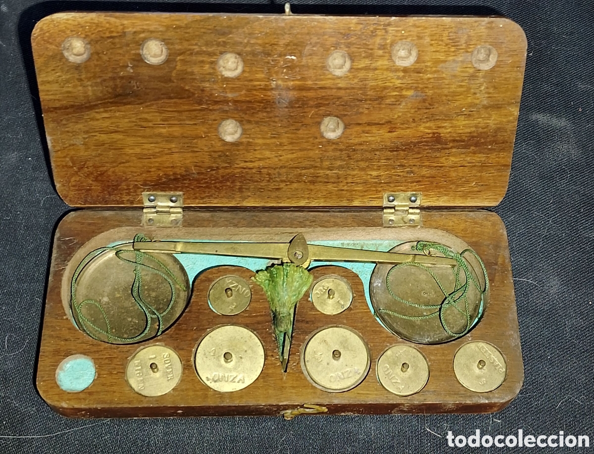 Antig&uuml;edades: Balanza para pesar monedas ponderal - Foto 2