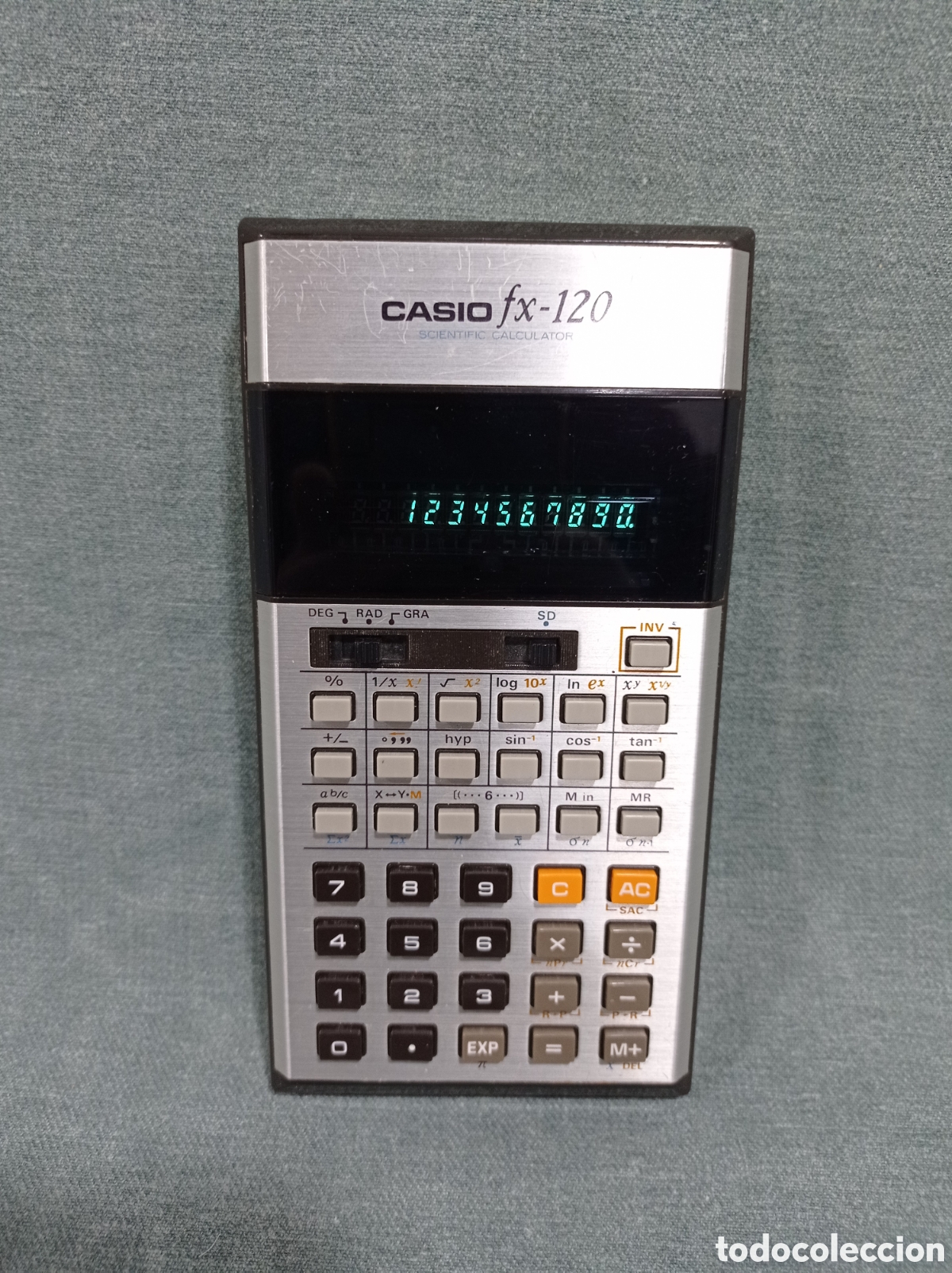 Antig&uuml;edades: ANTIGUA CALCULADORA CIENT&Iacute;FICA CASIO FX-120 - CON FUNDA - Foto 1
