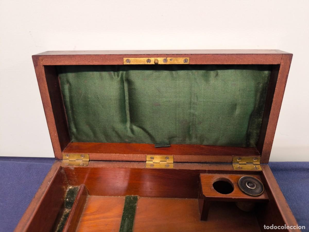 Antig&uuml;edades: MICROSCOPIO MONOCULAR ANTIGUO EN SU CAJA ORIGINAL - Foto 7