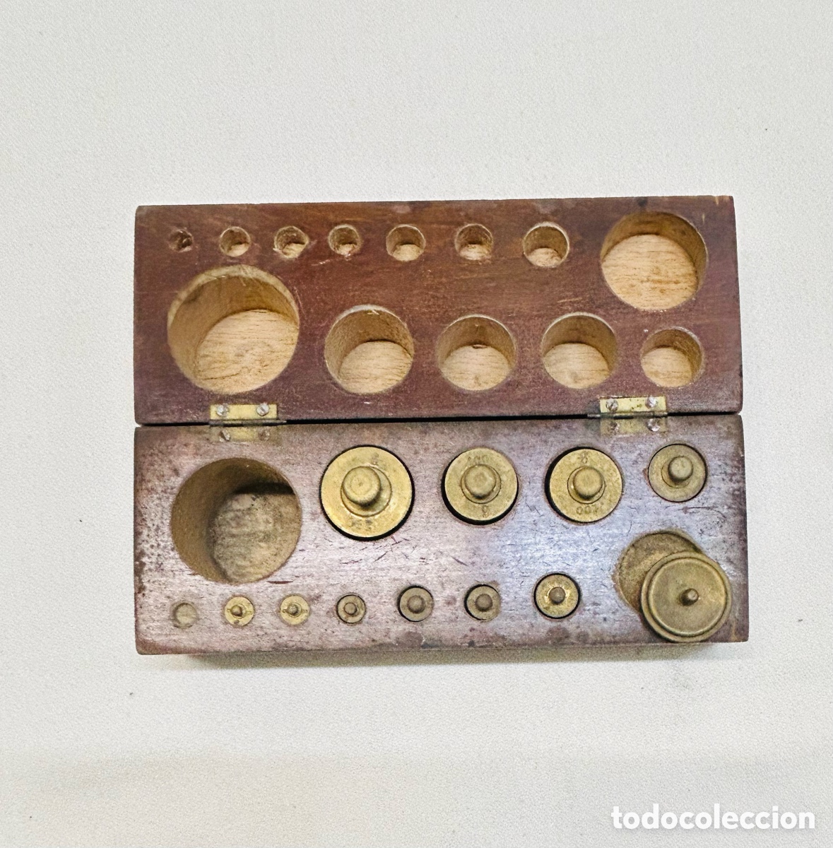 Antig&uuml;edades: Antiguo juego de 13 pesas - Foto 1