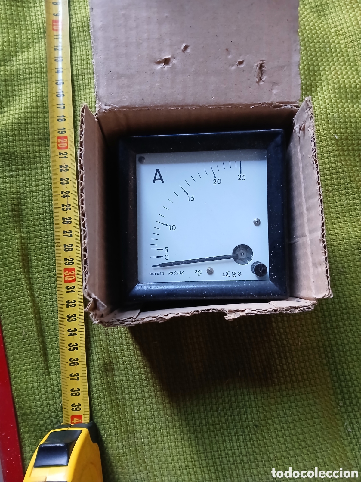Antig&uuml;edades: Amperimetro nuevo en caja - Foto 1