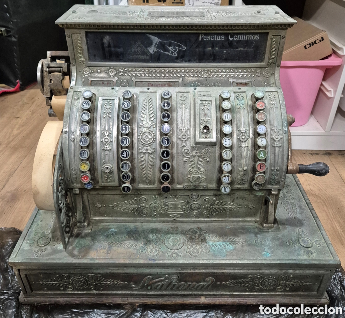 Antig&uuml;edades: Caja registradora National - Foto 2