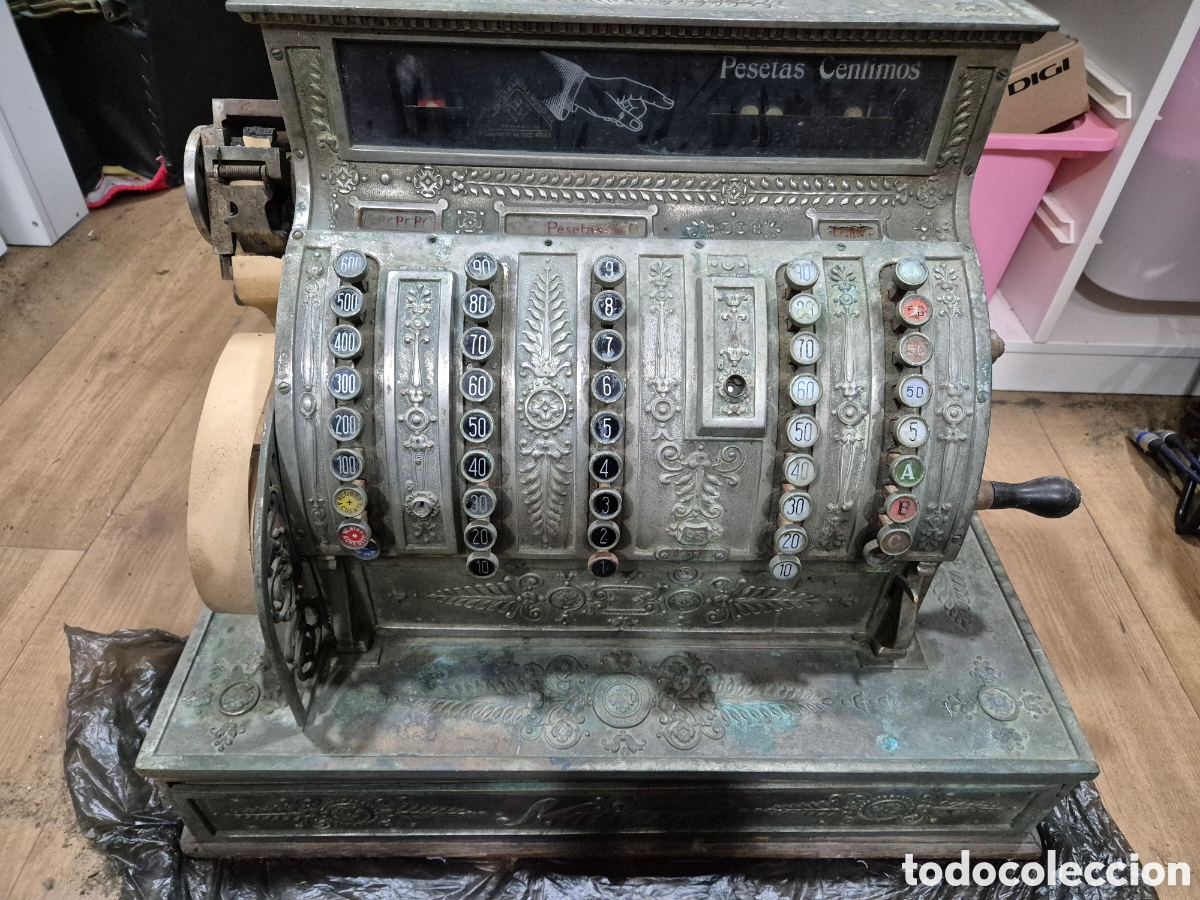 Antig&uuml;edades: Caja registradora National - Foto 1