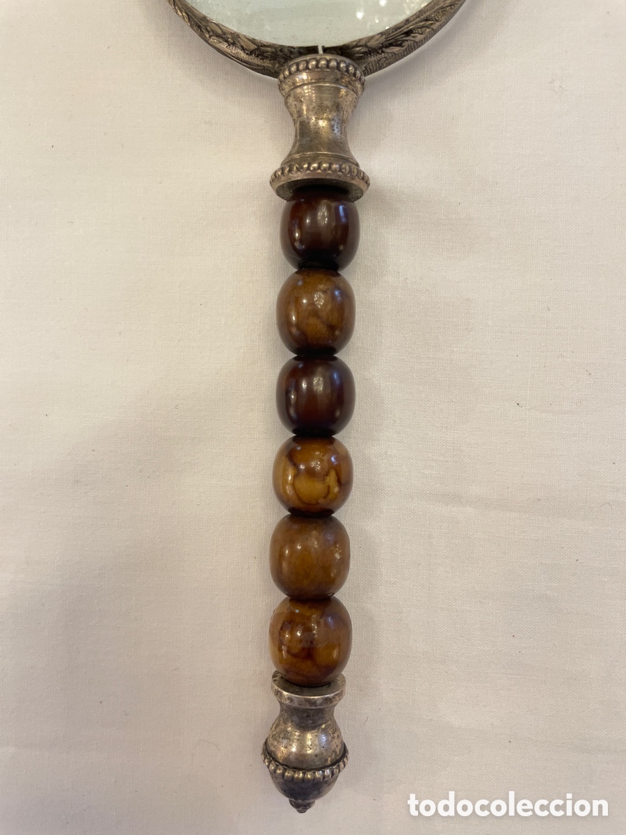 Antig&uuml;edades: Lupa de mango de madera siglo XX - Foto 3