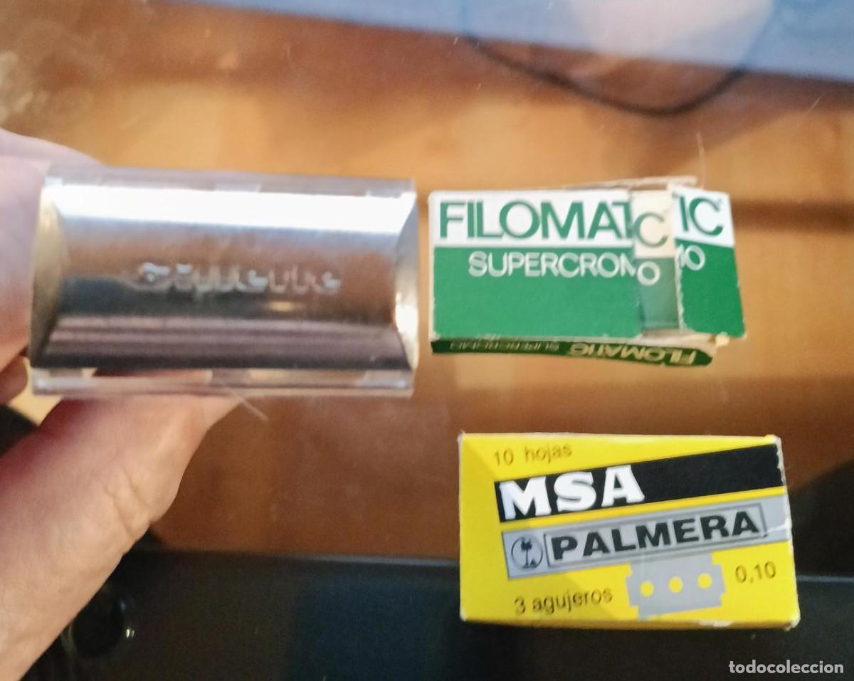 Antig&uuml;edades: m&aacute;quinilla afeitar Gillette con hojas - Foto 2