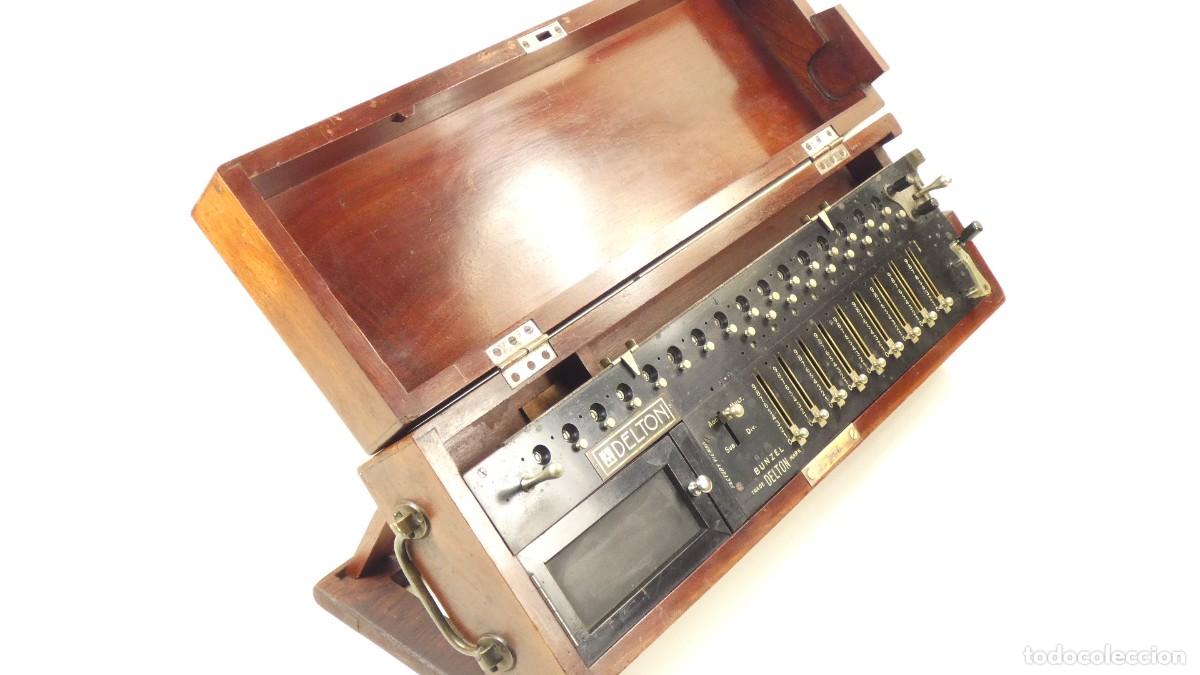Antig&uuml;edades: ARITMOMETRO BUNZEL DELTON A&Ntilde;O 1909 Calculadora Adding Machine Arithmometer - Foto 2