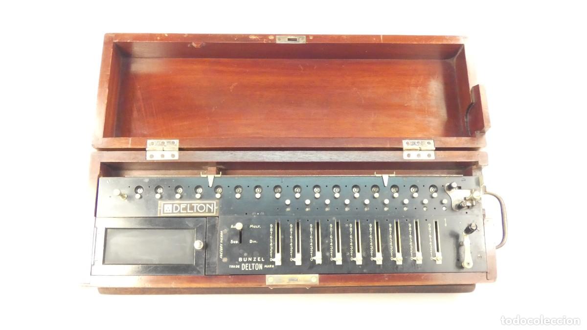 Antig&uuml;edades: ARITMOMETRO BUNZEL DELTON A&Ntilde;O 1909 Calculadora Adding Machine Arithmometer - Foto 3