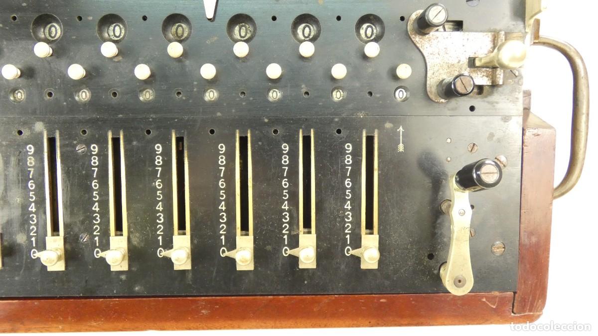 Antig&uuml;edades: ARITMOMETRO BUNZEL DELTON A&Ntilde;O 1909 Calculadora Adding Machine Arithmometer - Foto 6