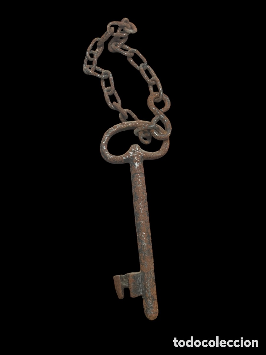 Antig&uuml;edades: Antigua llave de forja. - Foto 3