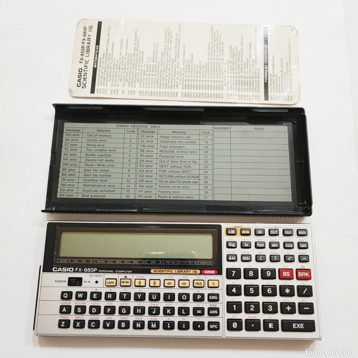 Antig&uuml;edades: CASIO FX-880P Calculadora cient&iacute;fica funcionando - Foto 1