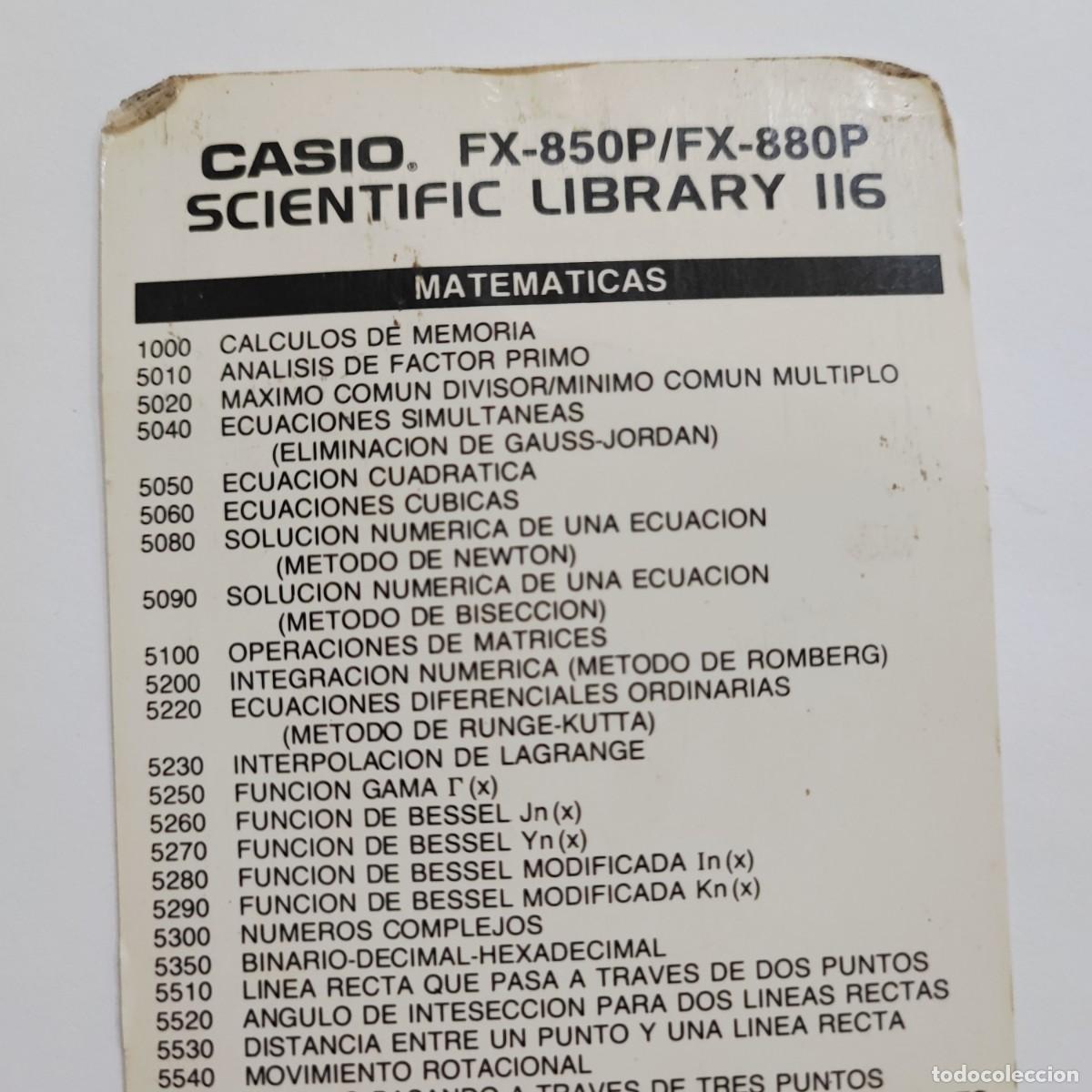 Antig&uuml;edades: CASIO FX-880P Calculadora cient&iacute;fica funcionando - Foto 12