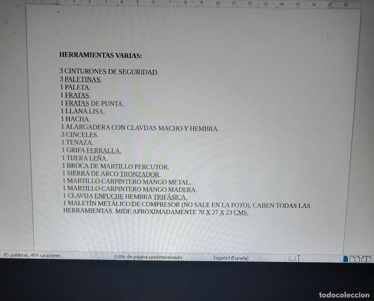 Antig&uuml;edades: LOTE DE HERRAMIENTAS DE OFICIOS. - Foto 2