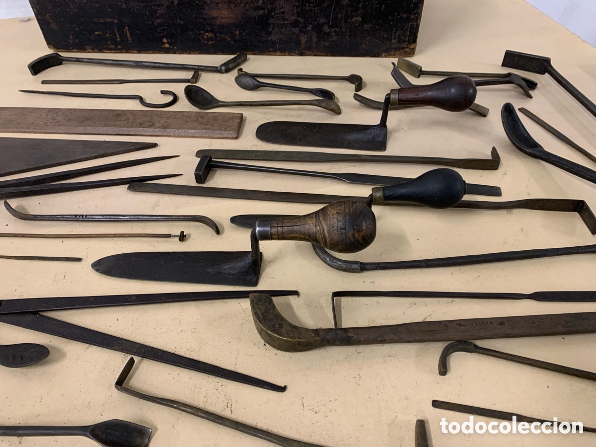 Antig&uuml;edades: Caja de herramientas moldes de fundici&oacute;n - Foto 4