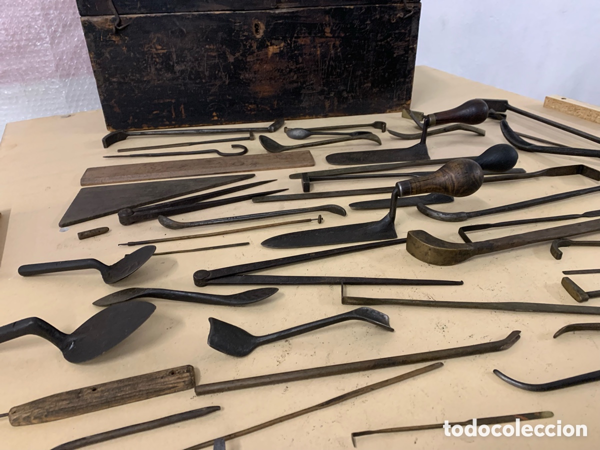 Antig&uuml;edades: Caja de herramientas moldes de fundici&oacute;n - Foto 5