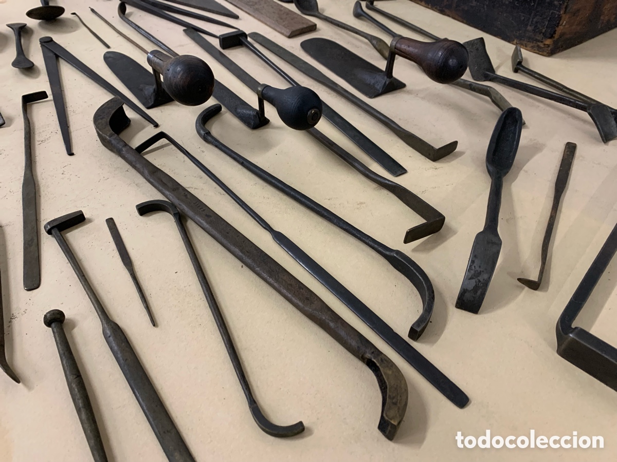 Antig&uuml;edades: Caja de herramientas moldes de fundici&oacute;n - Foto 6