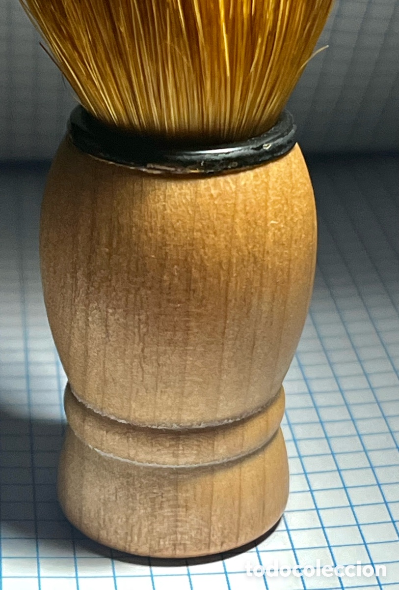 Antig&uuml;edades: BROCHA DE AFEITAR DE PELO DE CERDA - Foto 3