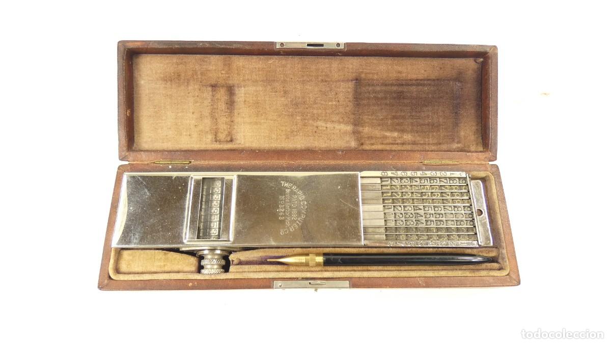 Antig&uuml;edades: Calculadora Sumadora THE RAPID COMPUTER A&Ntilde;O 1906 Rechenmaschine Calculator Adding Machine - Foto 1