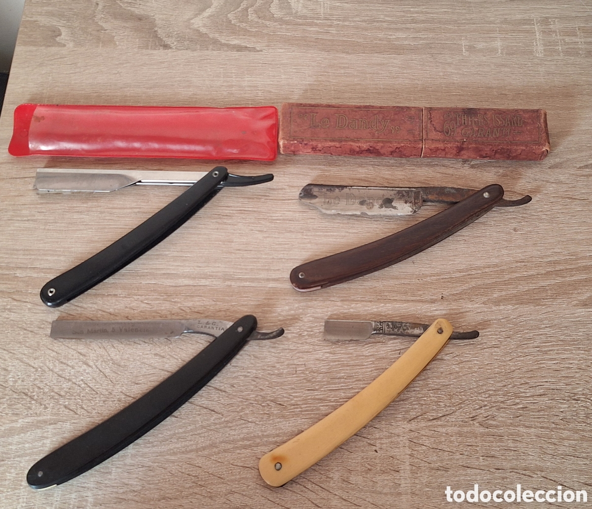 Antig&uuml;edades: Lote de 4 Navajas de Barbero - Foto 2