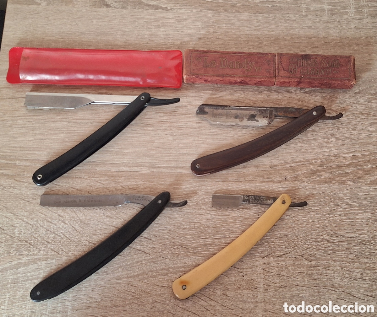 Antig&uuml;edades: Lote de 4 Navajas de Barbero - Foto 1