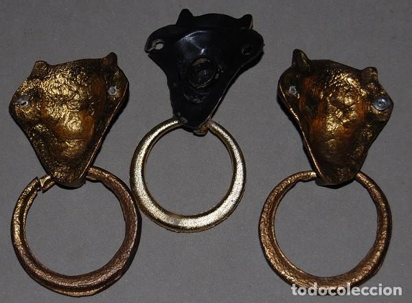 Antig&uuml;edades: PAREJA DE APLIQUES CABEZAS DE LEON-10 - Foto 2