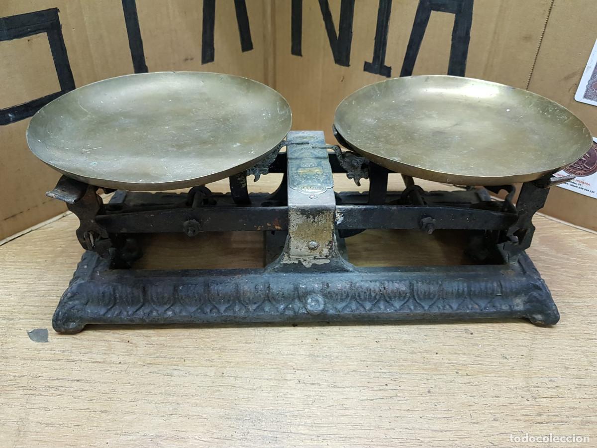 Antig&uuml;edades: ANTIGUA BALANZA/BASCULA DE PLATOS-FRANCESA - Foto 5