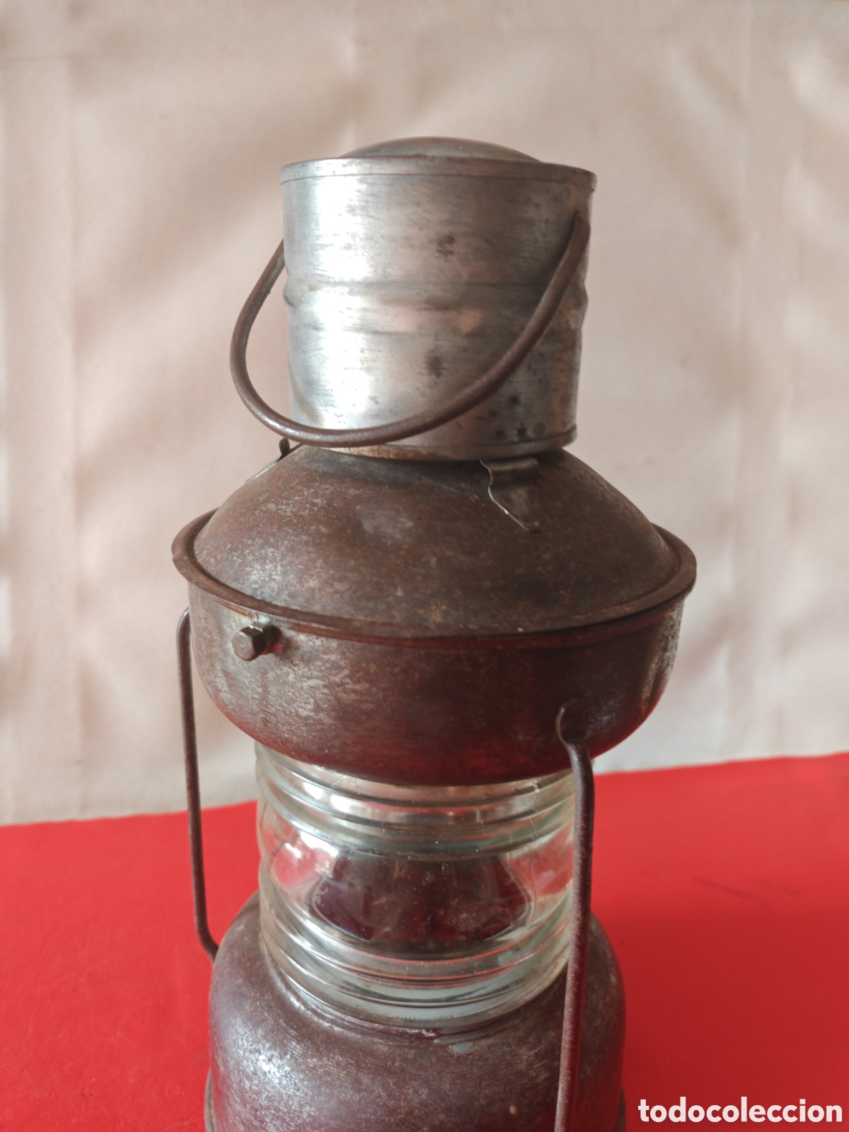 Antig&uuml;edades: Antiguo farol n&aacute;utico, completo - Foto 7