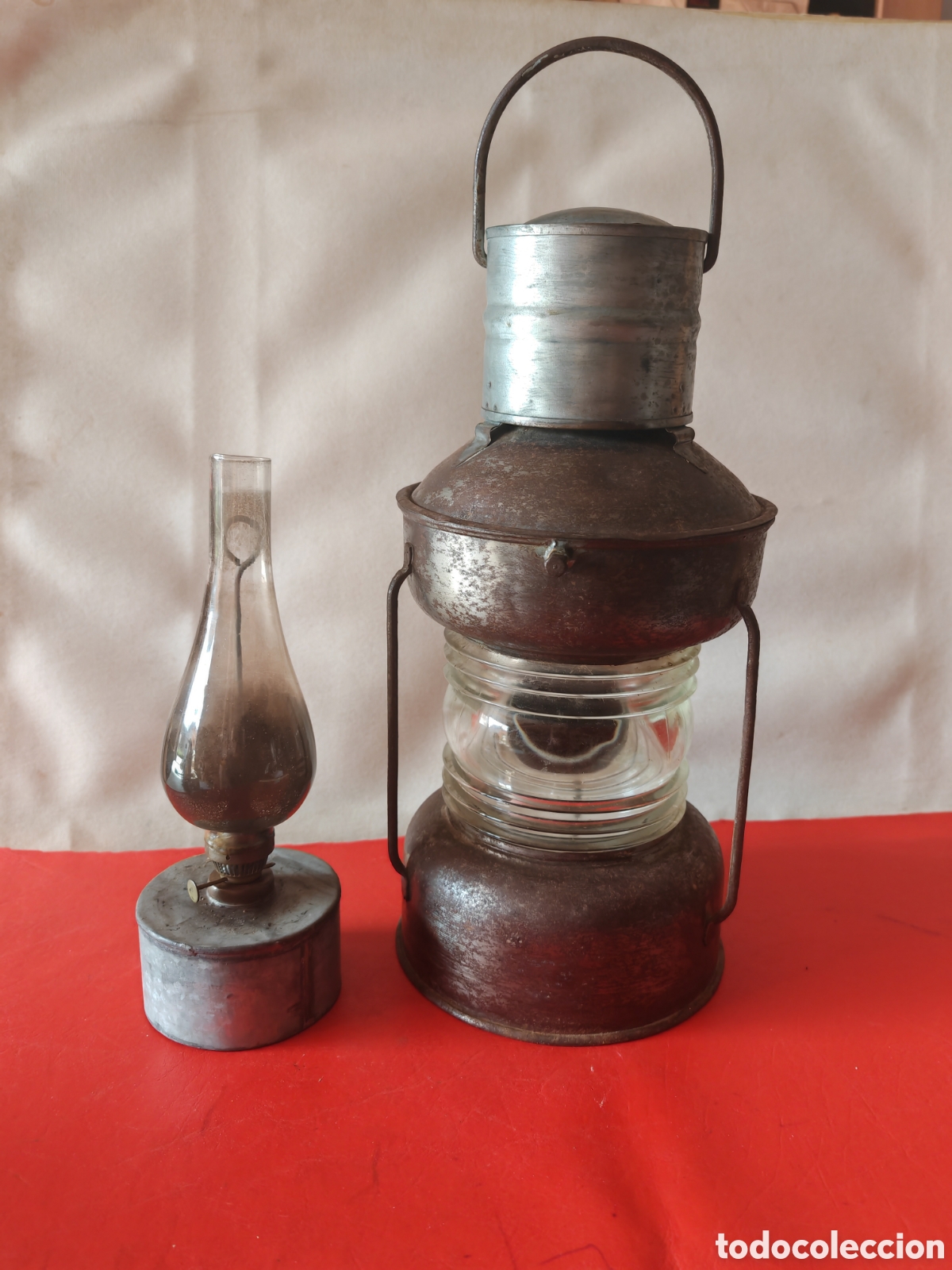 Antig&uuml;edades: Antiguo farol n&aacute;utico, completo - Foto 2