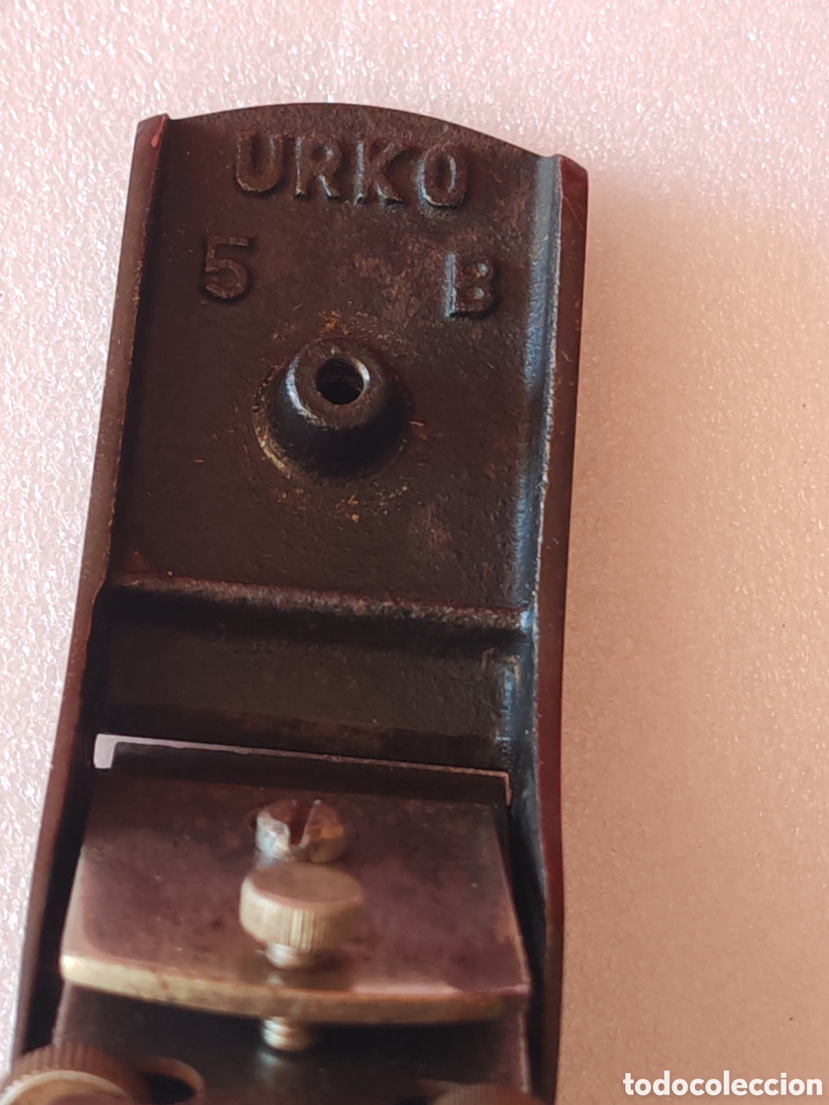 Antig&uuml;edades: Antiguo cepillo de carpintero, de la marca URKO ( 5 B ) - Foto 5