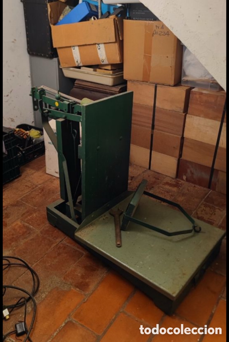 Antig&uuml;edades: B&aacute;scula romana grande 150kg - Foto 2