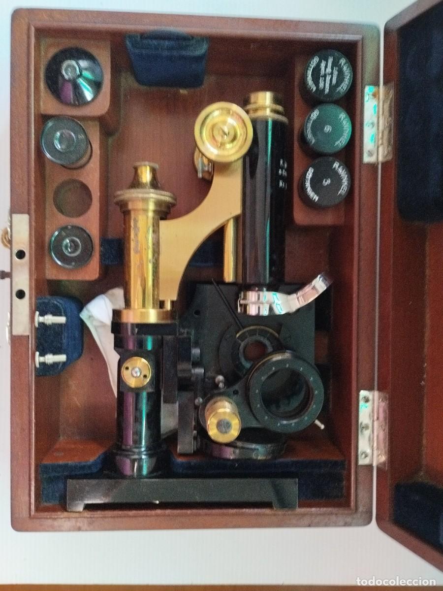 Antig&uuml;edades: MICROSCOPIO ANTIGUO WINKEL - Foto 1