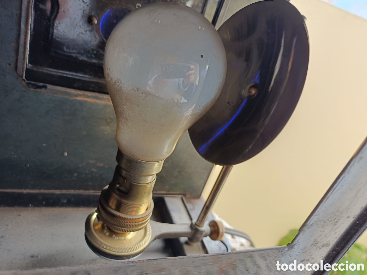 Antig&uuml;edades: ANTIGUA LINTERNA M&Aacute;GICA DE GRAN TAMA&Ntilde;O - Foto 4