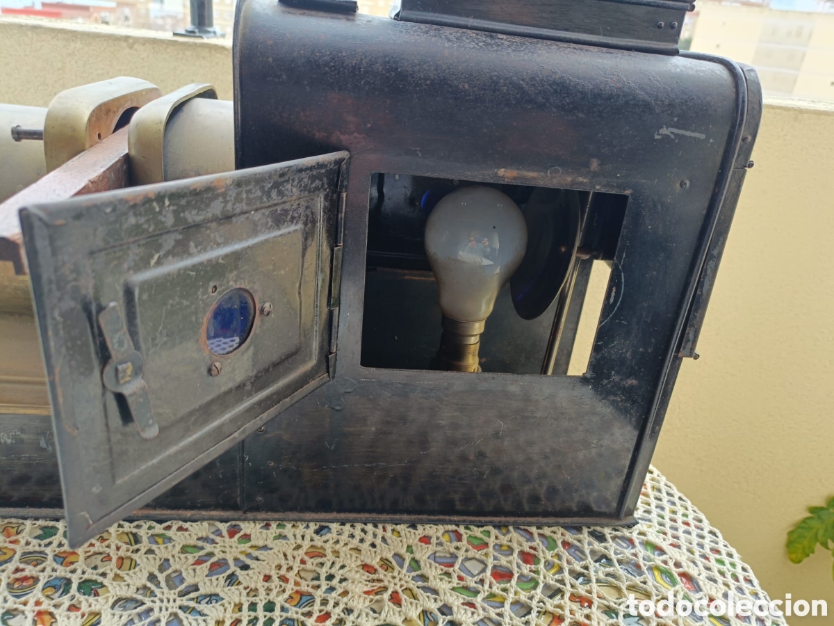 Antig&uuml;edades: ANTIGUA LINTERNA M&Aacute;GICA DE GRAN TAMA&Ntilde;O - Foto 5