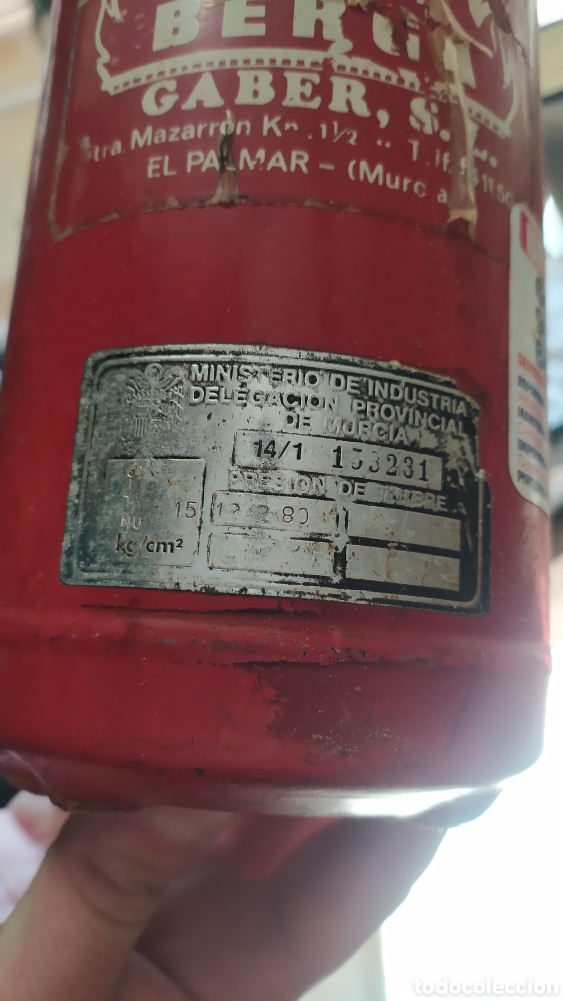 Antig&uuml;edades: EXTINTOR DE POLVO Y GAS A&Ntilde;OS 80 - Foto 7