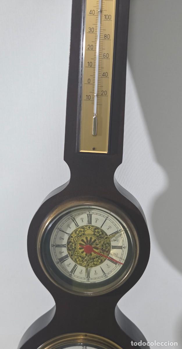 Antig&uuml;edades: Term&oacute;metro,higr&oacute;metro,bar&oacute;metro,reloj, de pared funcionando - Foto 4