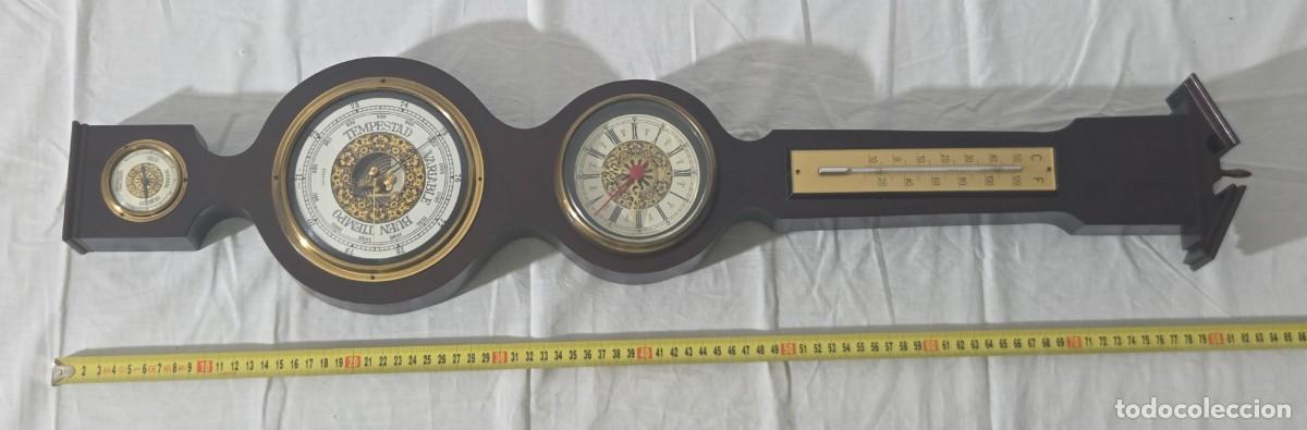 Antig&uuml;edades: Term&oacute;metro,higr&oacute;metro,bar&oacute;metro,reloj, de pared funcionando - Foto 17