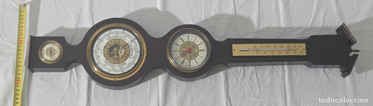 Antig&uuml;edades: Term&oacute;metro,higr&oacute;metro,bar&oacute;metro,reloj, de pared funcionando - Foto 19