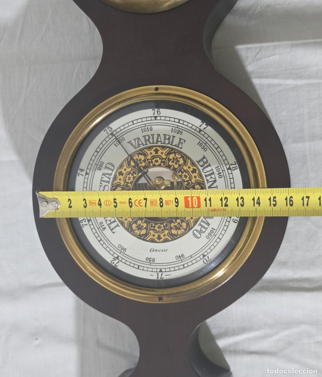 Antig&uuml;edades: Term&oacute;metro,higr&oacute;metro,bar&oacute;metro,reloj, de pared funcionando - Foto 21
