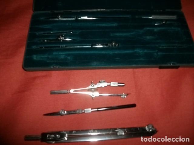 Antig&uuml;edades: CAJA DE COMP&Aacute;S COMPASES KERN AARAU (10 PIEZAS) - Foto 4