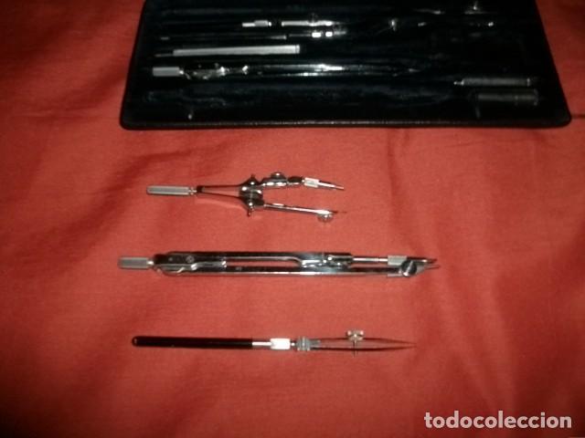 Antig&uuml;edades: CAJA DE COMP&Aacute;S COMPASES KERN AARAU (12 PIEZAS) - Foto 4
